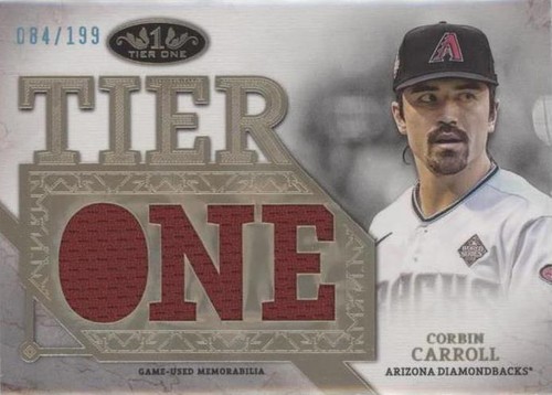 コービン・キャロル　1of1   プレートカード 2024 Topps Tier One Relics Gold Foil #T1RCC Corbin Carroll