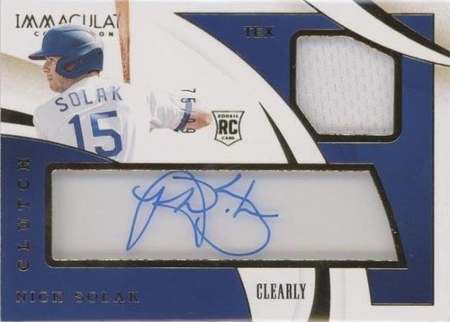 2020 Panini Immaculate Collection - Nick Solak #CR-NS