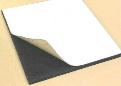 Neoprene Rubber Solid Sheet  Peel-Back Adhesive 1/16''Thick x 12'' x 12'' Sq Ft