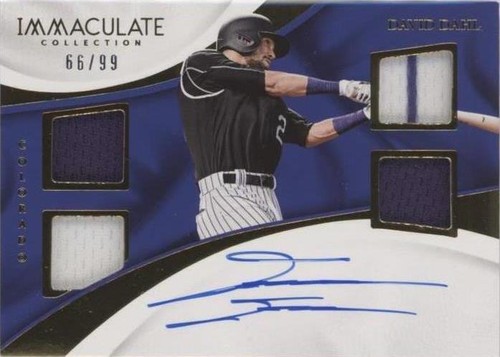 2017 Panini Immaculate Collection - David Dahl #QAM-DD