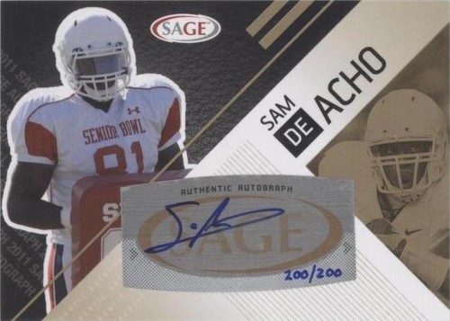 2011 SAGE Autograph Series Sam Acho #A-1
