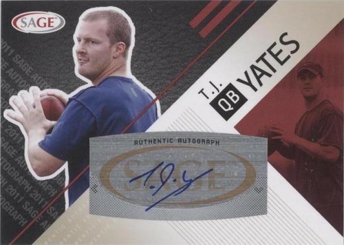 2011 SAGE Autograph Series T.J. Yates #A-60