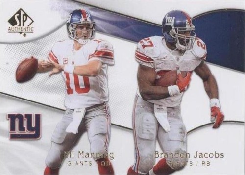 2009 SP Authentic Brandon Jacobs Eli Manning #133