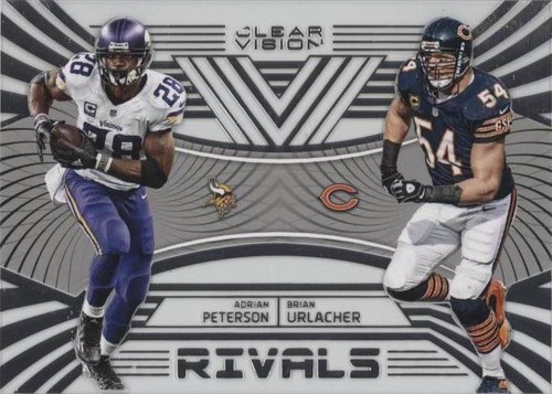 2016 Panini Clear Vision Adrian Peterson Brian Urlacher #18