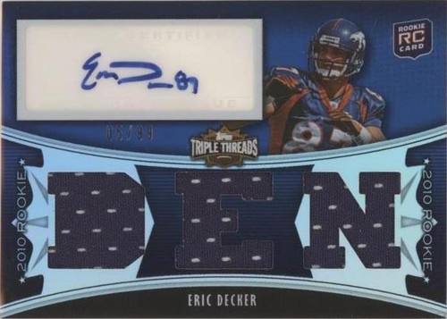 2010 Topps Triple Threads Eric Decker #123