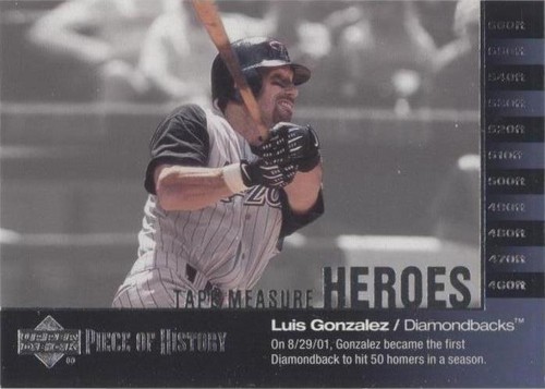 2002 Upper Deck Piece Of History - Luis Gonzalez #TM22