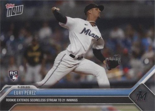2023 MLB Topps Now Eury Perez Rookie BLUE PARALLEL /49 SSP