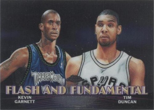 2000-01 Topps Chrome - Tim Duncan/Kevin Garnett #TC10