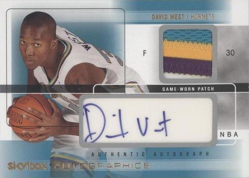 2004-05 Skybox Autographics - David West #AG-DW