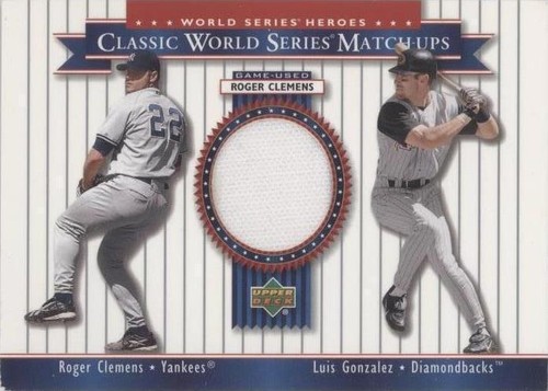 2002 Upper Deck World Series Heroes - Luis Gonzalez Roger Clemens #MU01F