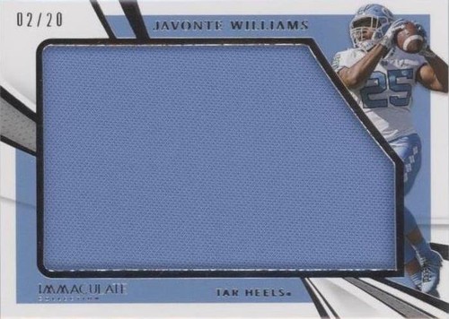 2021 Panini Immaculate Collection Collegiate Javonte Williams #IJ-JW
