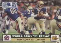 1991 Pro Set WLAF Stan Gelbaugh #6