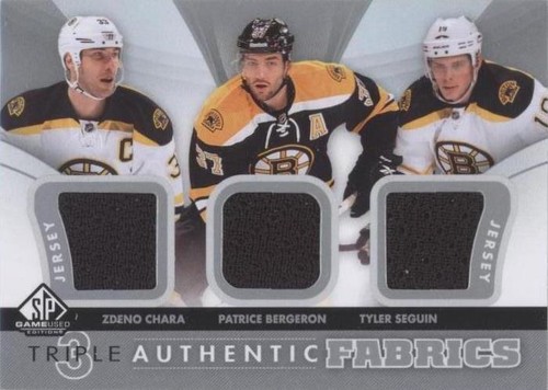 2012-13 SP Game Used Edition - Patrice Bergeron Tyler Seguin Zdeno Chara #AF3-CBS