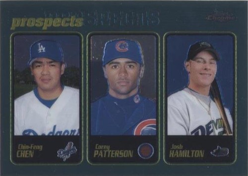 2001 Topps Chrome - Chin-Feng Chen Corey Patterson Josh Hamilton #287