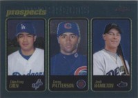 2001 Topps Chrome - Chin-Feng Chen Corey Patterson Josh Hamilton #287