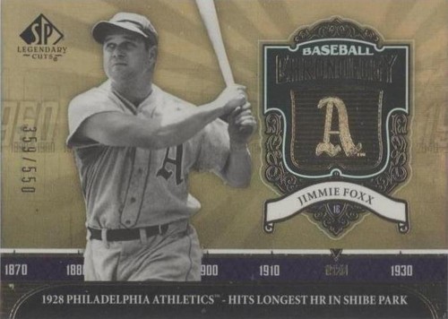 2006 SP Legendary Cuts - Jimmie Foxx #BC-JF