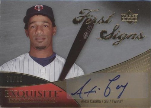 2007 Upper Deck Exquisite Rookie Signatures - Alexi Casilla #FS-AC