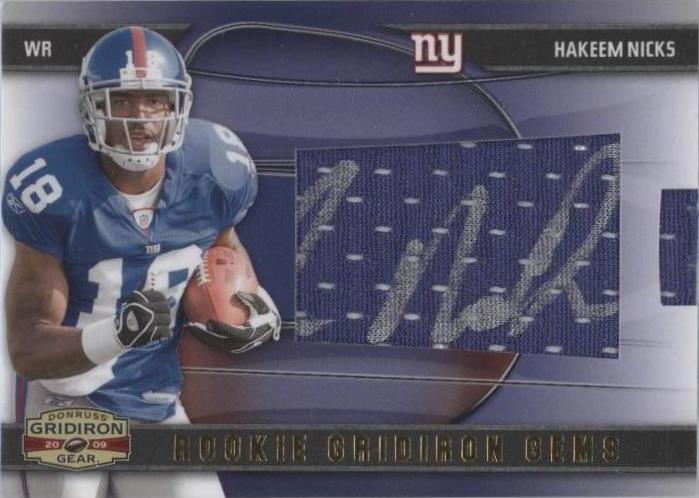 Donruss Gridiron Gear Hakeem Nicks #205 2009