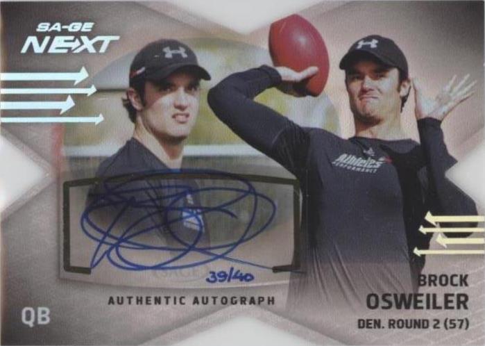 2012 SAGE Next Brock Osweiler #SA-37