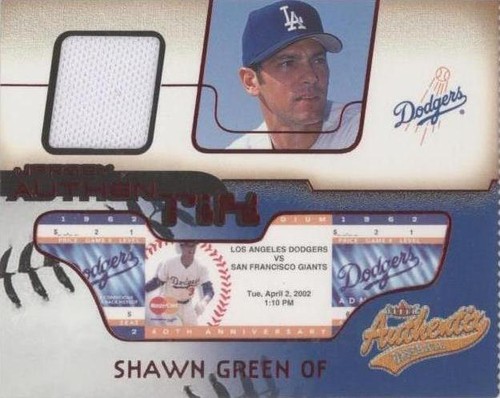 2002 Fleer Authentix - Shawn Green #JA-SG