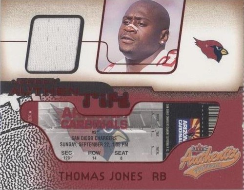 2002 Fleer Authentix Thomas Jones #JA-TJ