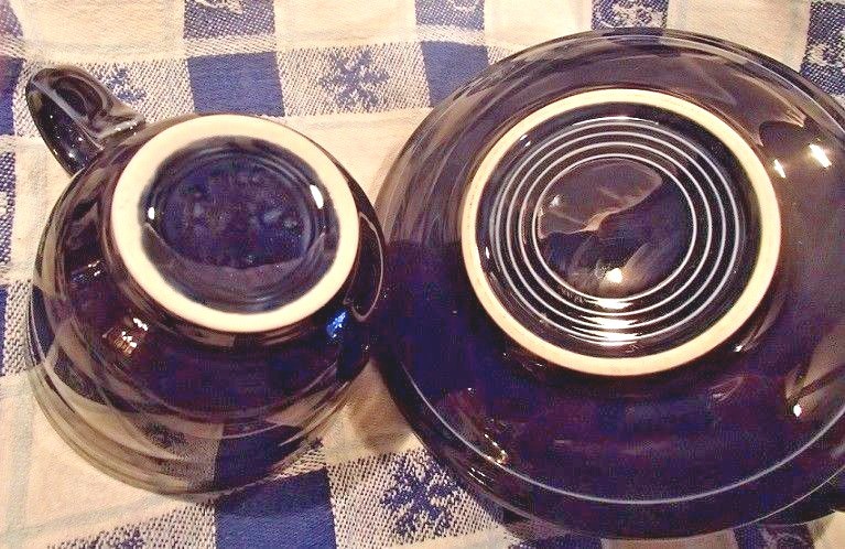 Fiesta Cobalt Blue HOMER LAUGHLIN 2 Sets Coffee Cups & Saucers Contemporary USA