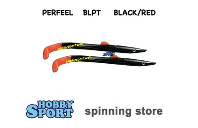 PERFEEL ANGUILLINA SILICONICA COLORE BLPT BLACK RED 11,5 CM PESCA MARE  2 PZ