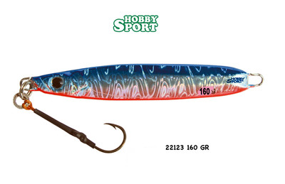 VERTICAL JIG   REGULAR GR 160 BLU - ARGENTO ROSSO  22123 RICCIOLA CERNIA
