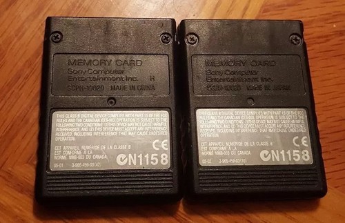 Sony Playstation 2 Two Memory Card Lot PS2 BLACK Genuine Official OEM