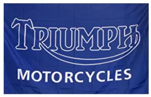 TRIUMPH MOTORCYCLE  3 X 5 FLAG TT T120R T140V BONNEVILLE GARAGE STATION AD 1.00 