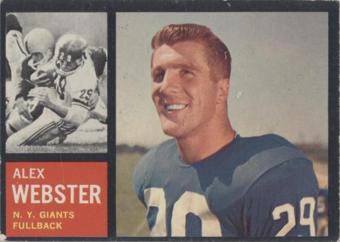 1962 Topps Alex Webster #105