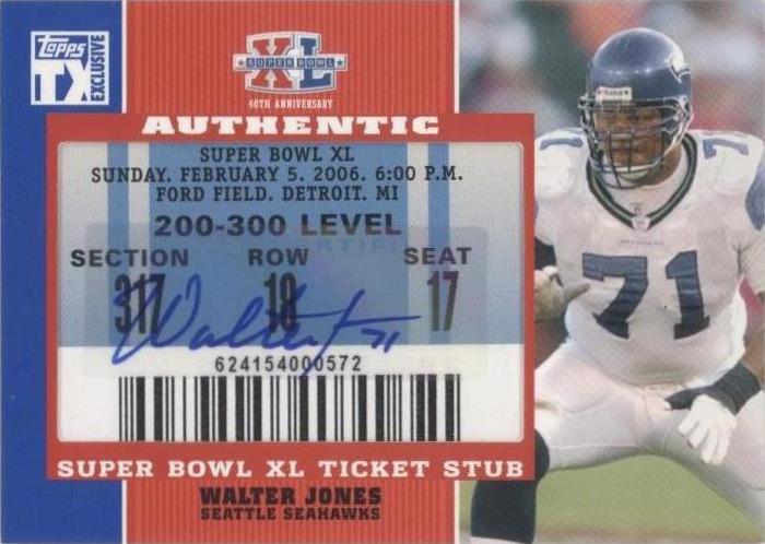 2007 Topps TX Exclusive Walter Jones #SB-WJ