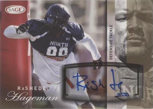 2014 SAGE Autographed Football Ra'Shede Hageman #A24