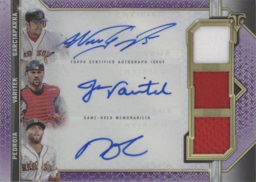 2021 Topps Triple Threads - Dustin Pedroia Jason Varitek Nomar Garciaparra #ARC-GVD