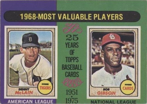 1975 O-Pee-Chee - Bob Gibson Denny McLain #206