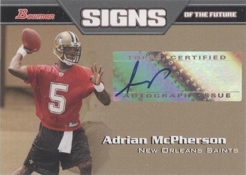 2005 Bowman Adrian McPherson #SF-AM