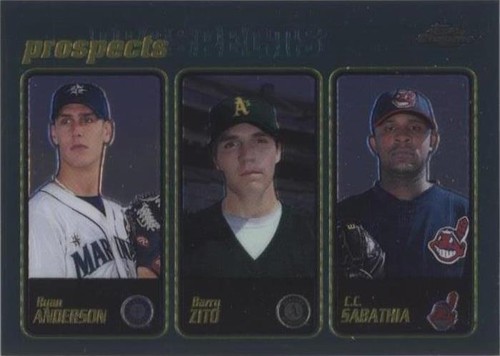 2001 Topps Chrome - Barry Zito C.C. Sabathia Ryan Anderson #288
