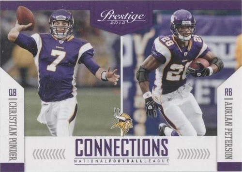 2012 Playoff Prestige Adrian Peterson Christian Ponder #23