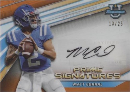 2021-22 Bowman University Matt Corral #PCS-MC