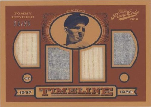 2016 Panini Prime Cuts - Tommy Henrich #TQ-TH