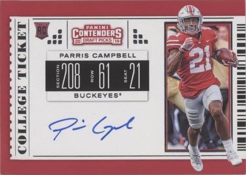 2019 Panini Contenders Draft Picks Parris Campbell #120