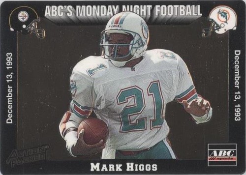 1993 Action Packed Monday Night Football Mark Higgs #65