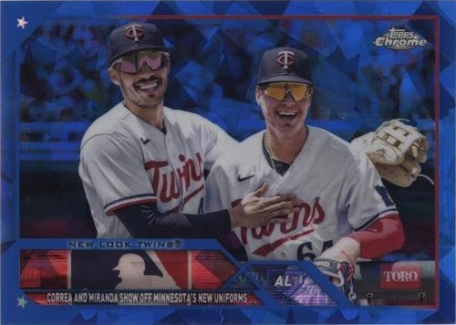 2023 Topps Chrome Update Series Sapphire Edition - Carlos Correa Jose Miranda #USCS305