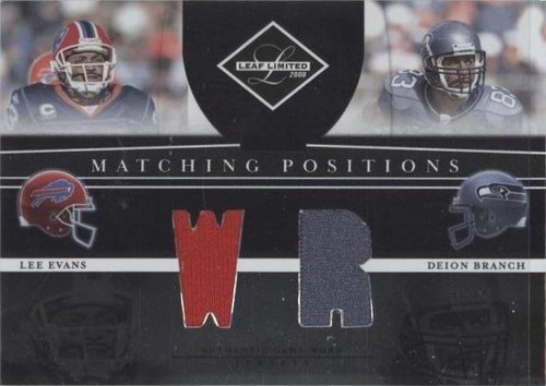 2008 Leaf Limited Deion Branch Lee Evans #MP-17