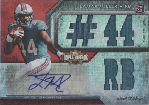 2012 Topps Triple Threads Lamar Miller #106