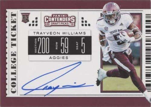 2019 Panini Contenders Draft Picks Trayveon Williams #115