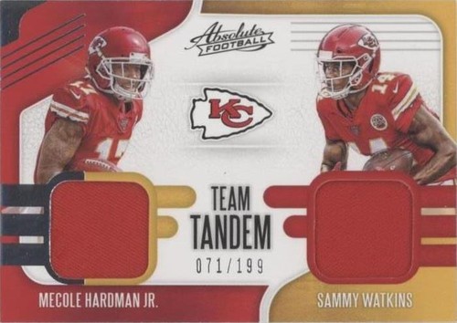 2019 Panini Absolute Mecole Hardman Jr. Sammy Watkins #TTM-KC