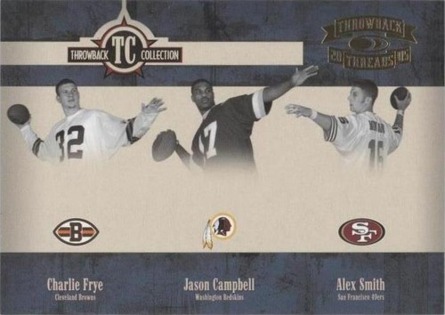 2005 Donruss Throwback Threads Alex Smith Charlie Frye Jason Campbell #TC-16