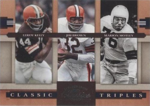 2008 Donruss Classics Jim Brown Leroy Kelly Marion Motley #CT-2