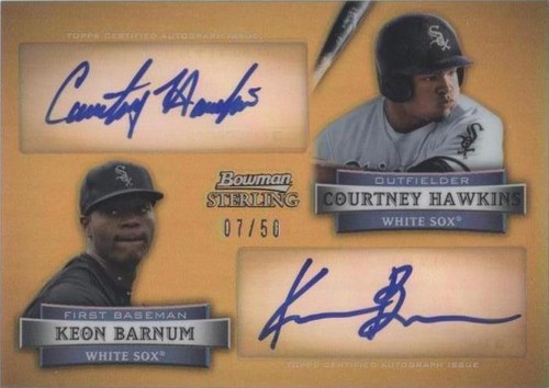 2012 Bowman Sterling - Courtney Hawkins Keon Barnum #DA-HB
